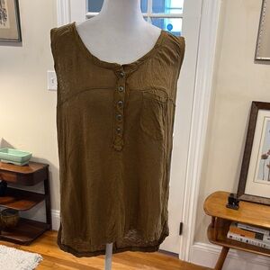 Free People Traveler Tank.  Brown.  Size S
